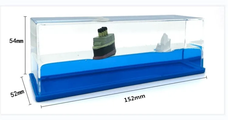 Tik Tok Acrylic Iceberg Boat Floating Cruise Ship Fluid Drift Bottle Decompression Decorative Ornament