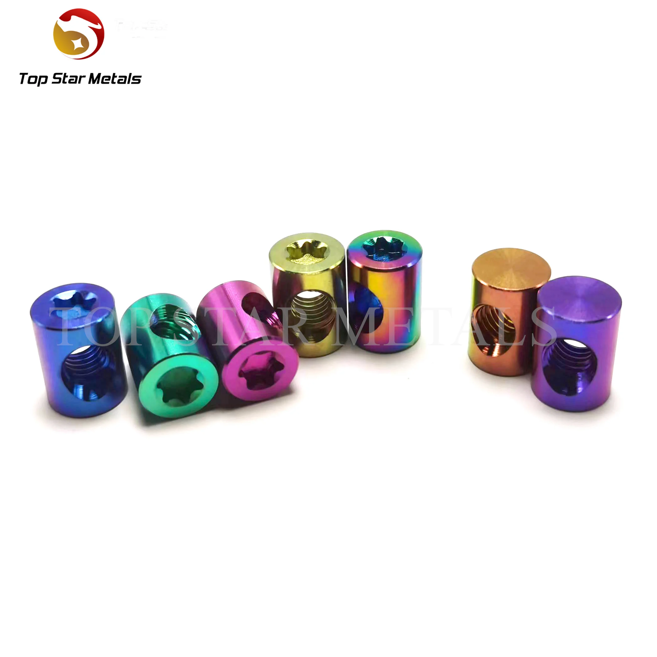 TITST Bike Crankset Screw Chain Wheel Bolts Titanium Cylindrical Nuts M5 Nut for Bicycle Seat Bike Repair Fixed