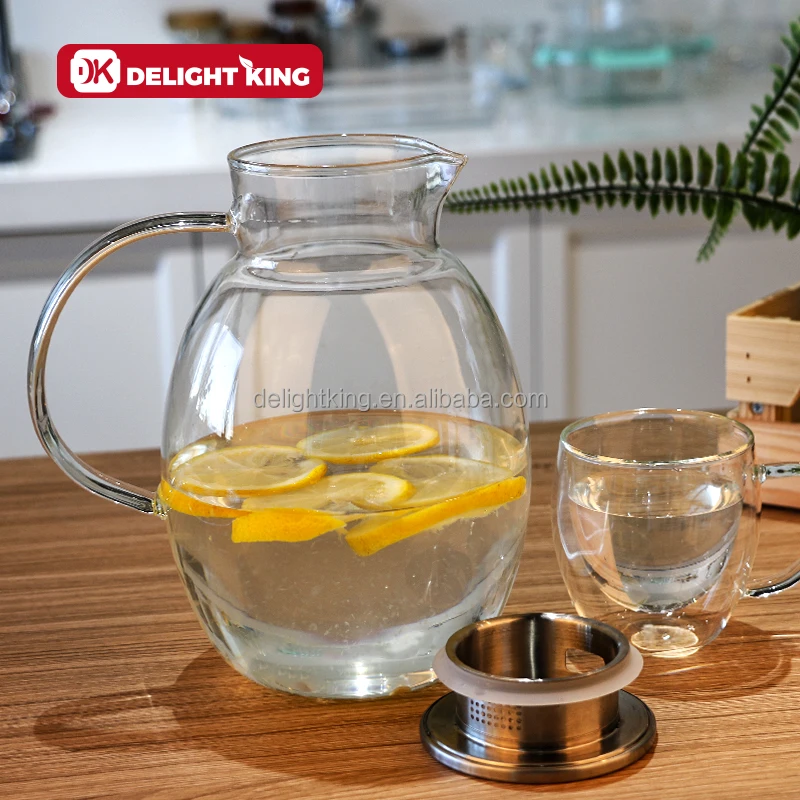 Glass Water Pitcher Sustainable Home Glassware Milk Drinking Water Glass Jug glass beverage carafe