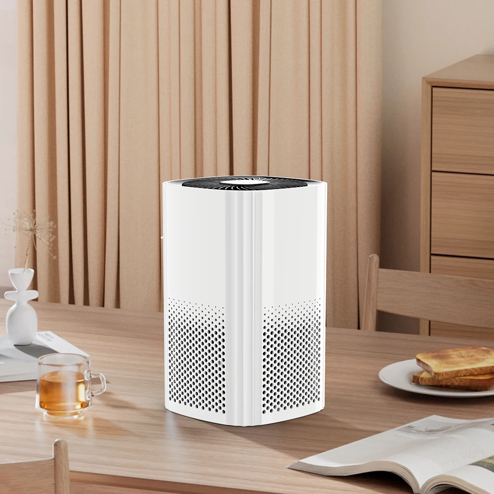Hot Selling round Desktop HEPA Portable UV Air Purifier with WIFI Small Desktop Ozone Generator for Home Use OEM Available