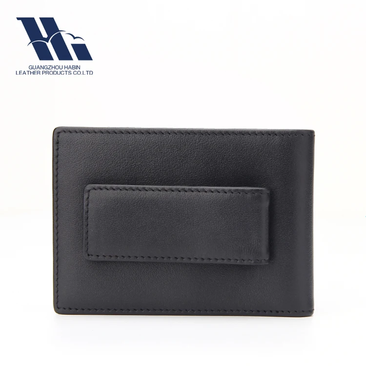 Leather Credit Card Holder ID Card Wallet with Money Clip