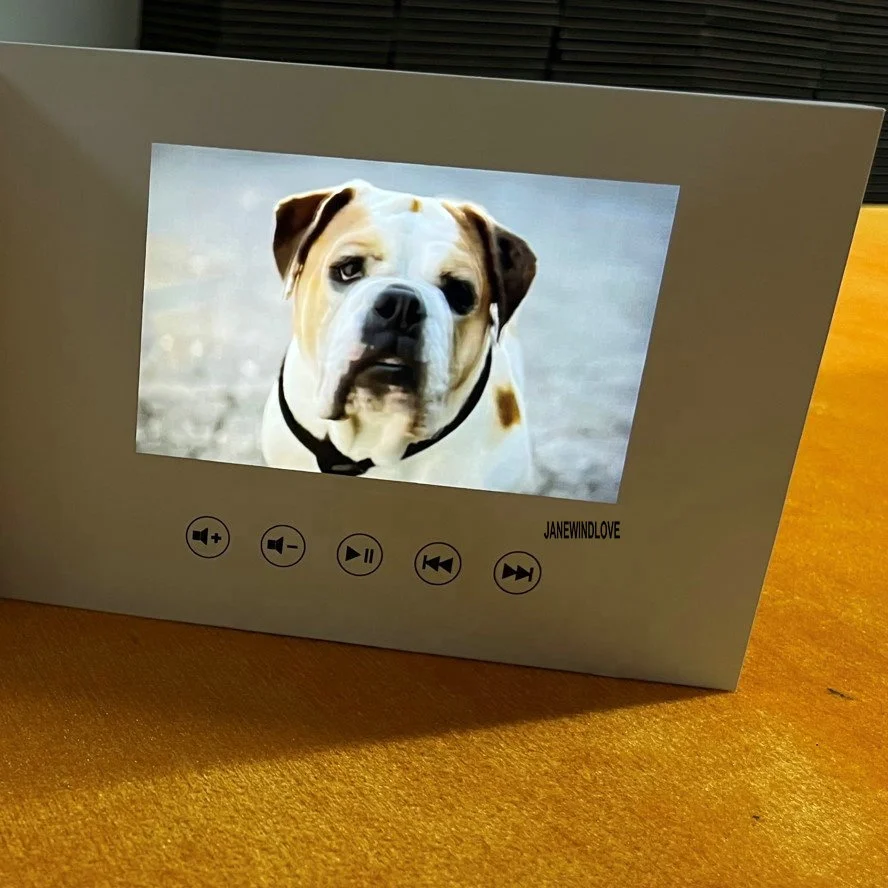 led screen card video invitation card advertising 6 inch lcd brochure box video player module a5 brochure Video GREETING Card