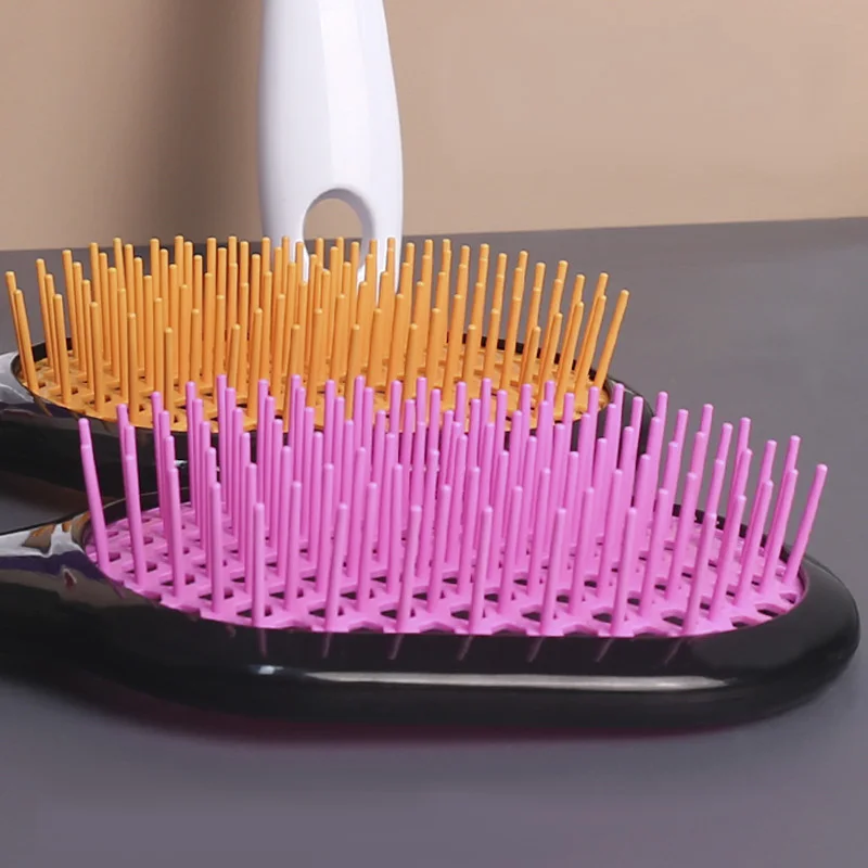 Hot-selling Hollow Detangling Massage Scalp Custom Vented Hair Brush Thick Hair Brush Comb ABS Shower Vet Use Vent Curly