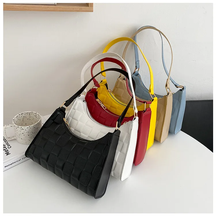 L121 new style ladies purse wholesale women temperament handbags woman texture pu leather cute armpit bag