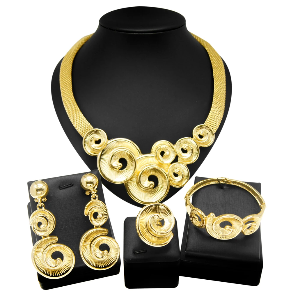Yulaili Arabic gold jewellery designs Best things buy Necklace  high quality jewelry set for  woman party gifts