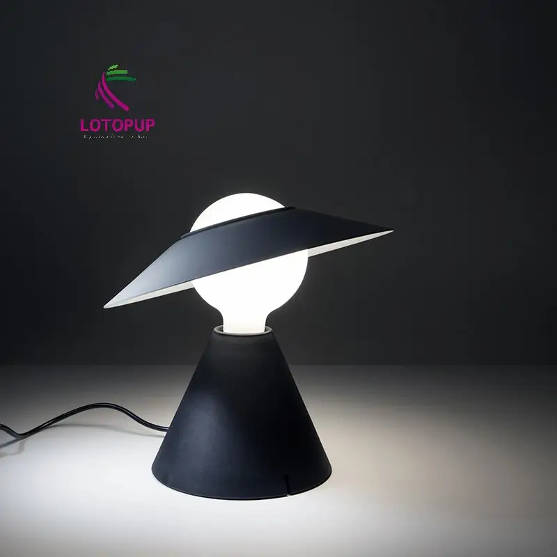 DOBEST BRIGHT modern table lamp  Creative straw hat glass lamp personality  table lamps home decor