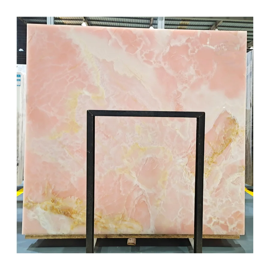 Free sample natural stone Pink Onyx marble SLATE tile price