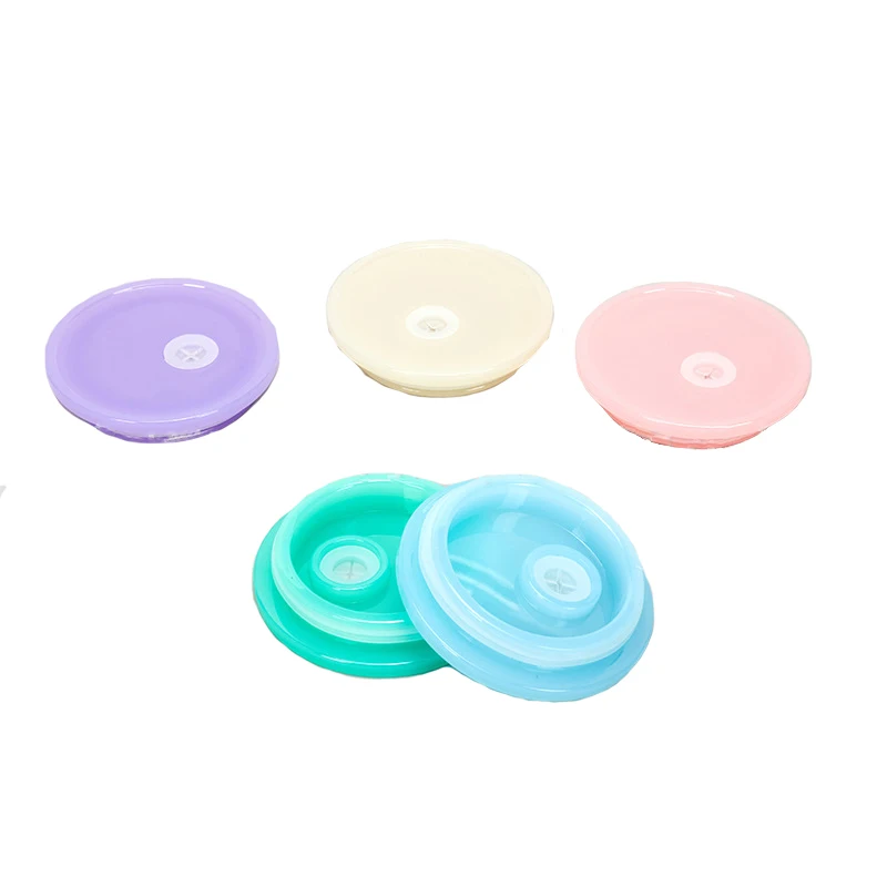 Variety color replacement plastic lids Moisture-proof BPA free 16oz glass can plastic cover for coffee glass cup jar tumbler