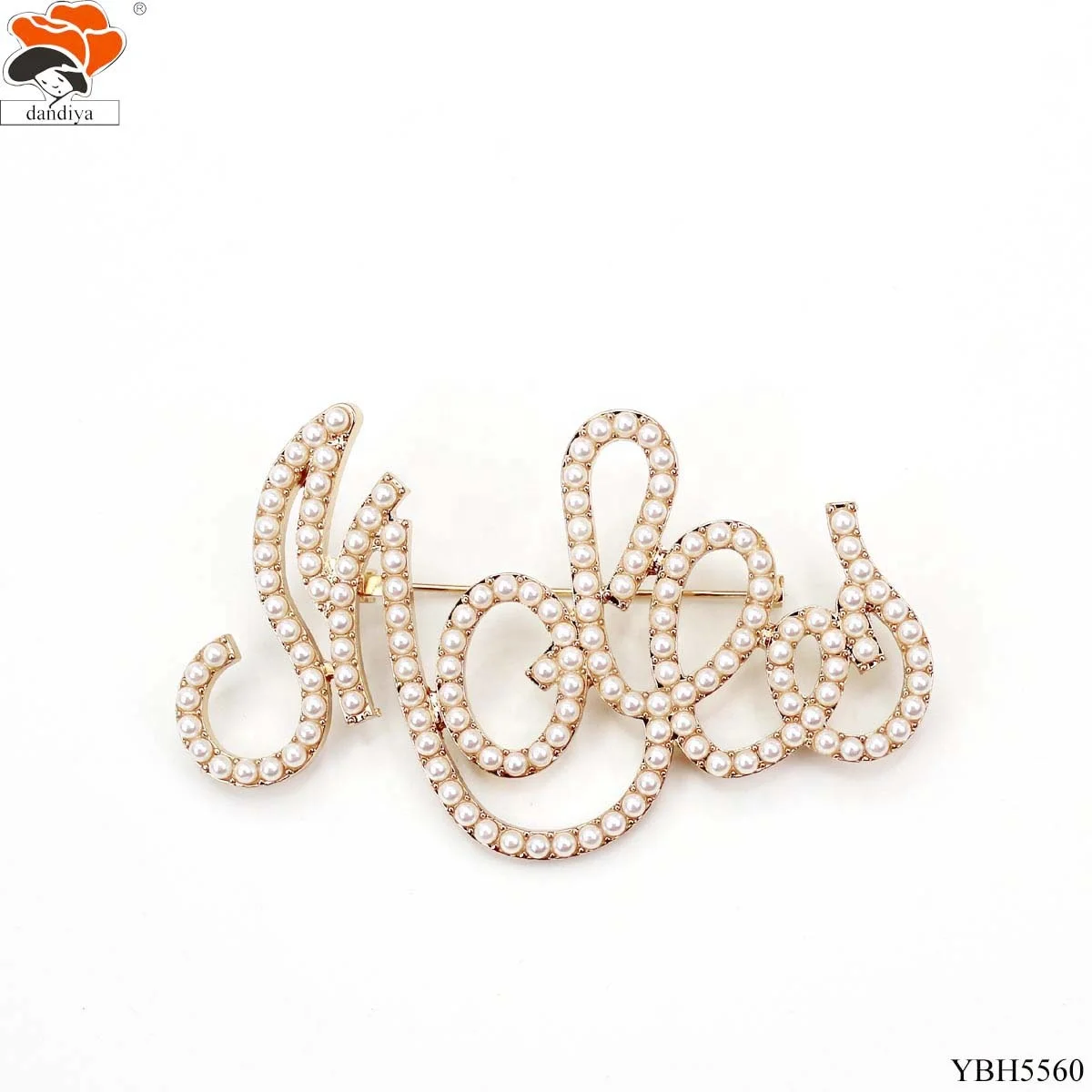 Custom Logo pin brooch Pearl brooch on rhinestone pin for  Greek Sorority &Fraternity custom made brooches