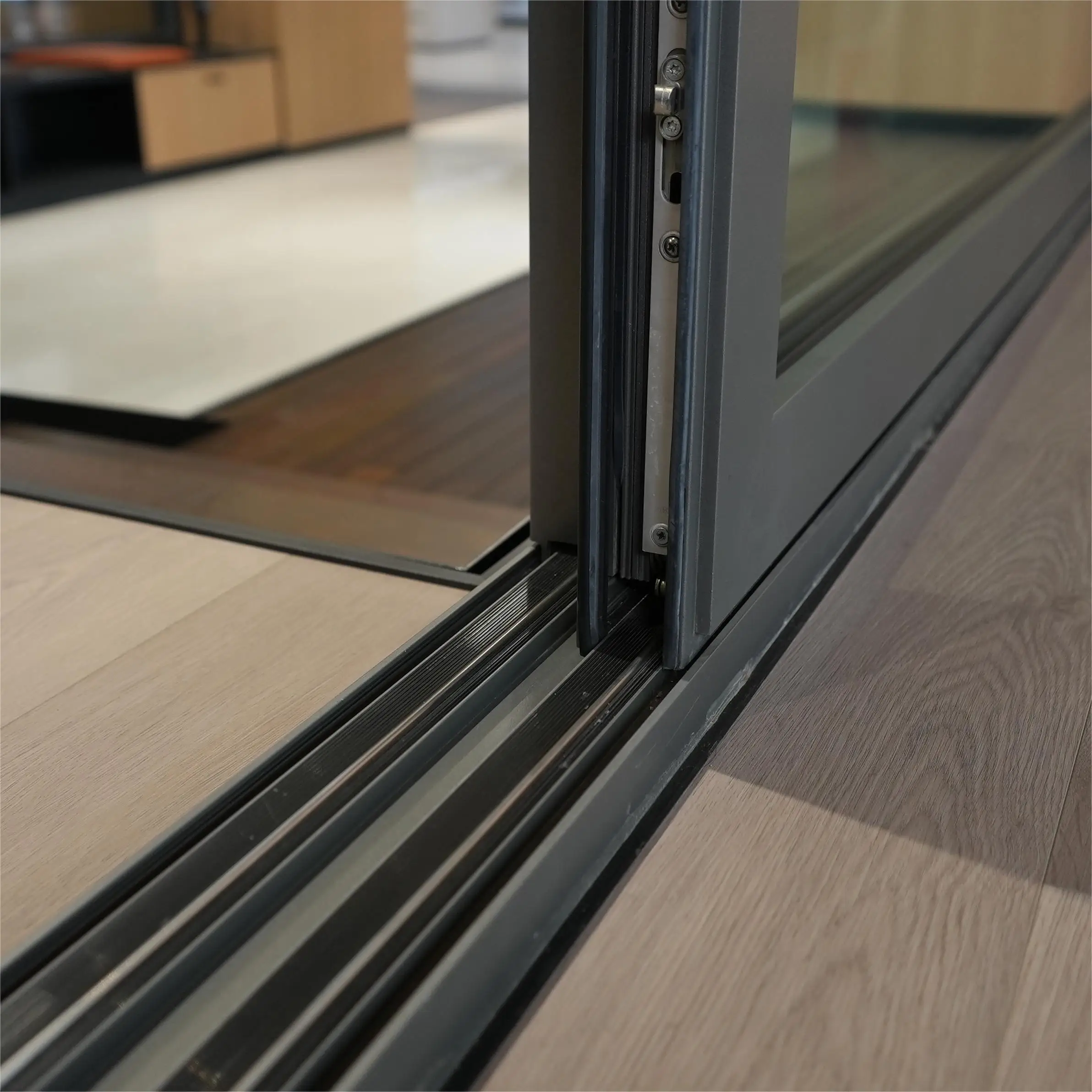 seamless welding heavy duty sliding door double glazed smart sliding door