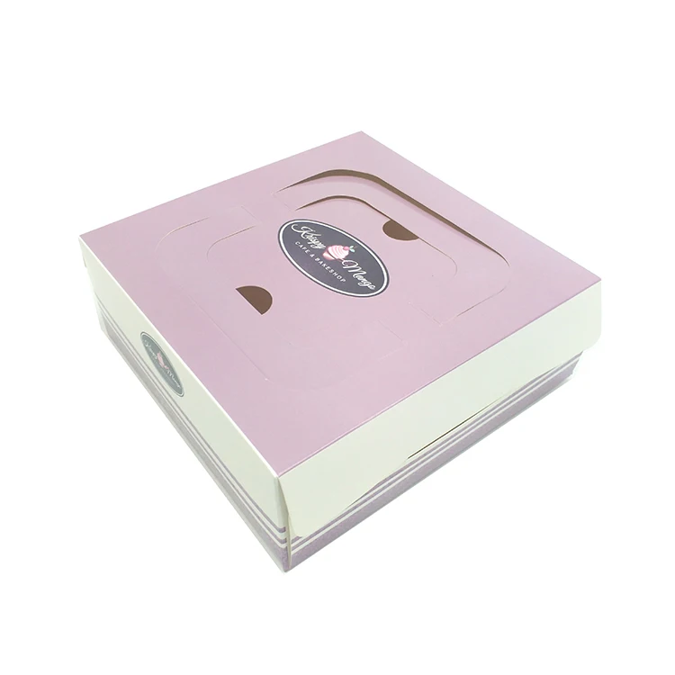 Pineapple Design Bakery Customization Packaging 25*25*30 Cake Boxes 12 X 12 X 5 With Window With Handle 10Inch