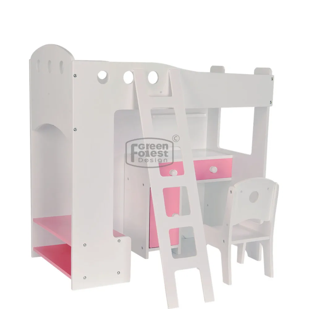 Кукла колледж двойные двухъярусные кровати стола (куклы/аксессуары не входят в комплект поставки) кукла кровать вид мебель игрушка