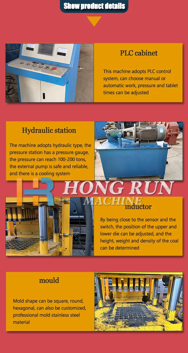 Wood sawdust compression bbq forming Coconut Carbon Briquette Making Machine Automatic Bamboo Briquette Charcoal Machine