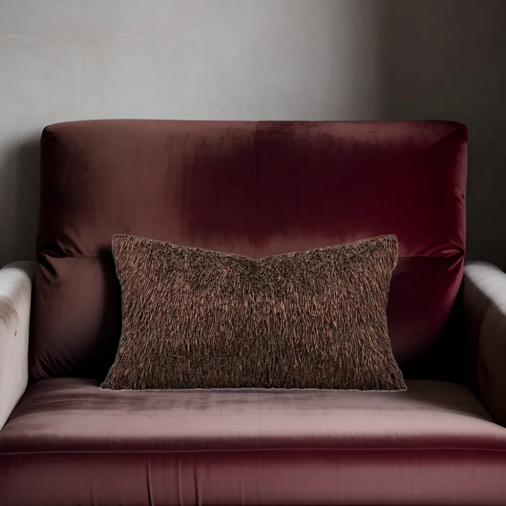 Handmade Luxury Velvet Pillowcase Square Shape with Simple Modern Vintage Pattern 100% Polyester Filled Pillow Cover