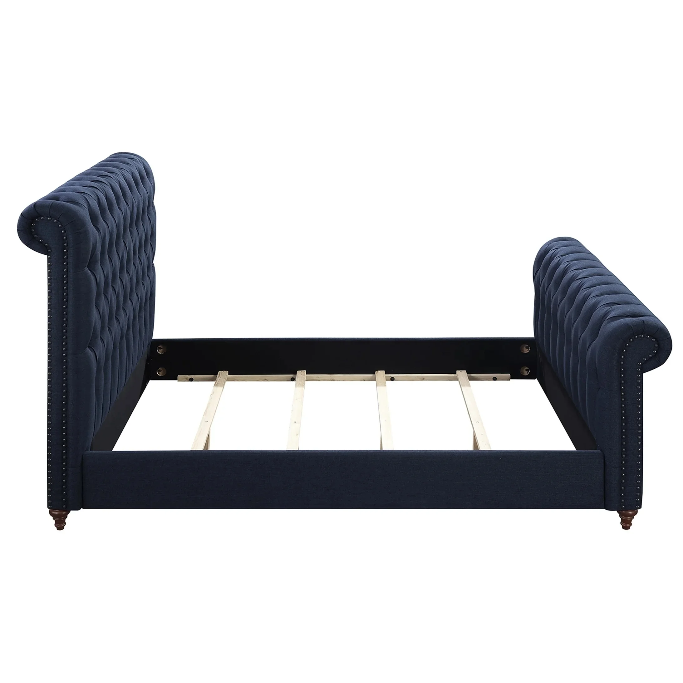 2019 Upholstered king Size Beds Tufted Headboard and Footboard Wooden Beds