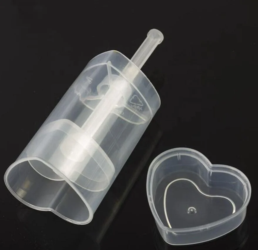 Lovely Push Cake Cup Mousse Tiramisu Cups Plastic Disposable with Push Rod and Lid /18cm Length Mousse Ice Cream Cup