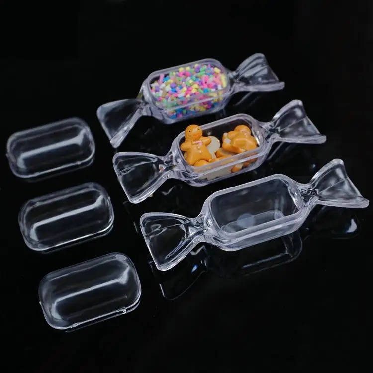 Clear Candy Boxes Mini Plastic Candy Shape Candy Container Chocolate Candy Box Party Favors for Wedding, Birthday, Baby Shower