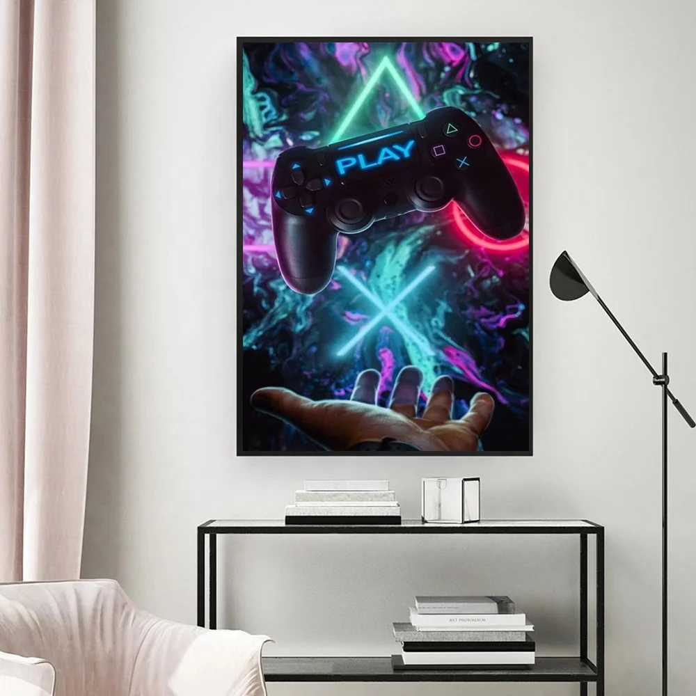 Nordic style wall art posters and prints Games room decorative painting Bedroom living room oil painting mural