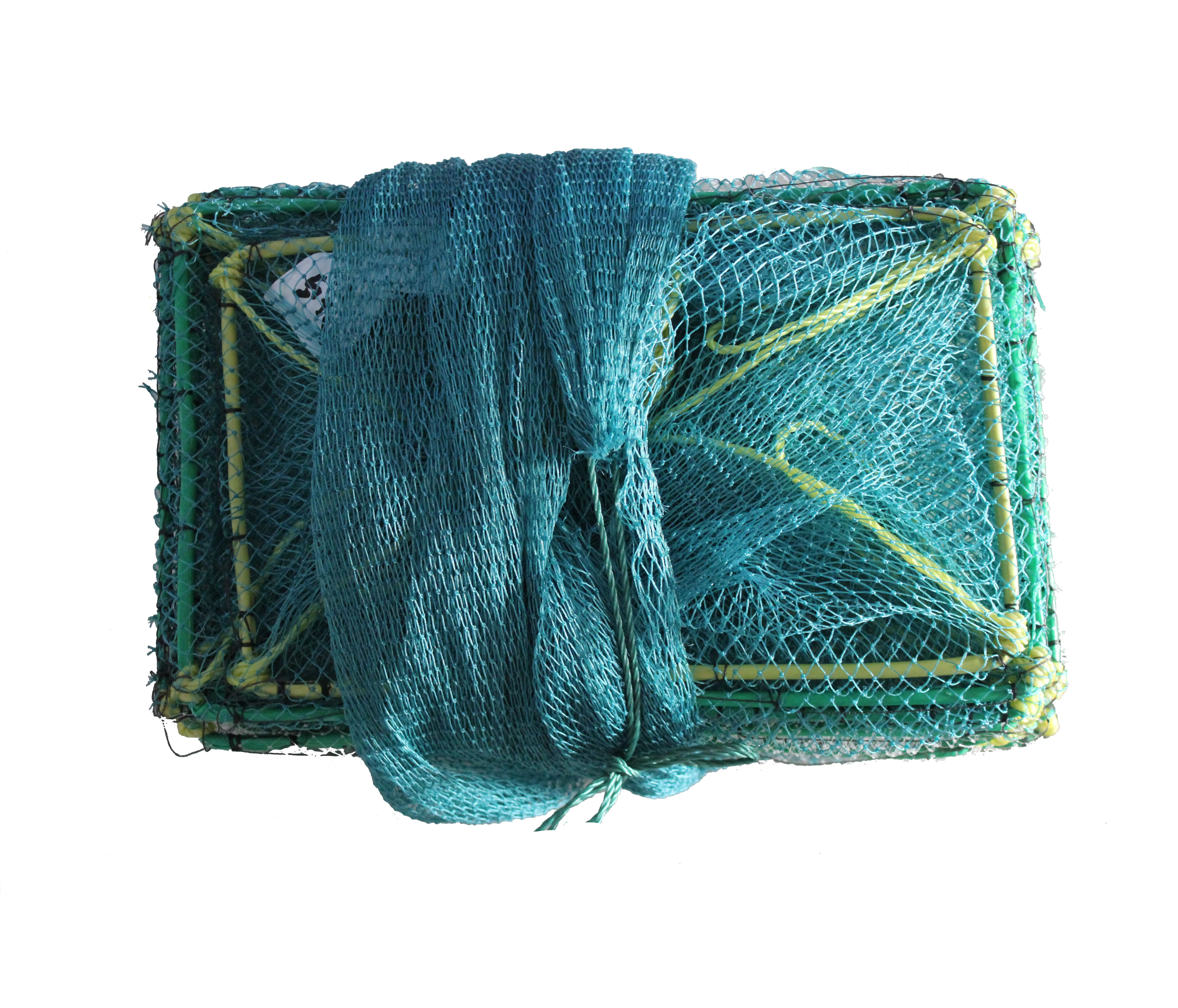 Foldable Fishing Box Tackle Fishing Cages Trap Nylon Cheap Farming Boxes 29 sections fish crab trap with nylon monofilament mesh