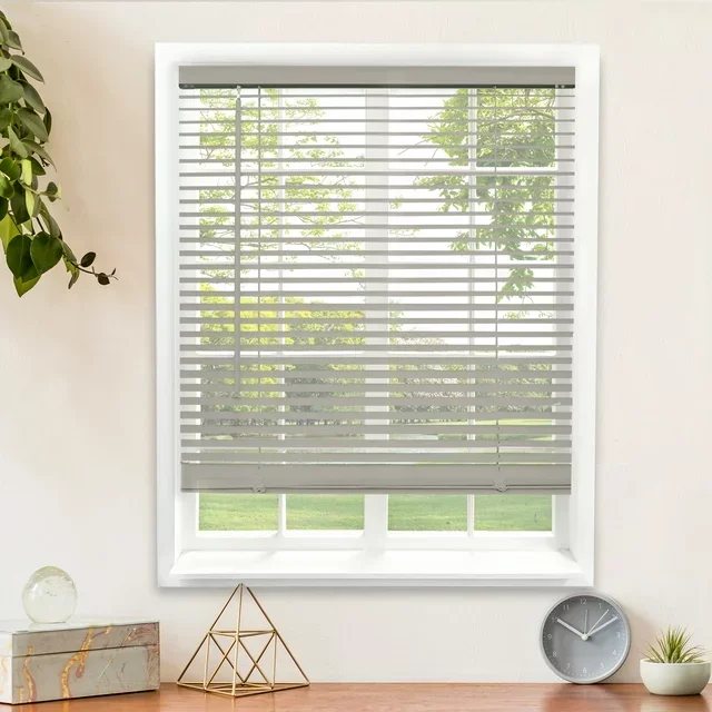Direct selling eco-friendly faux wood door vertical blinds vinyl cordless faux wood blinds for office