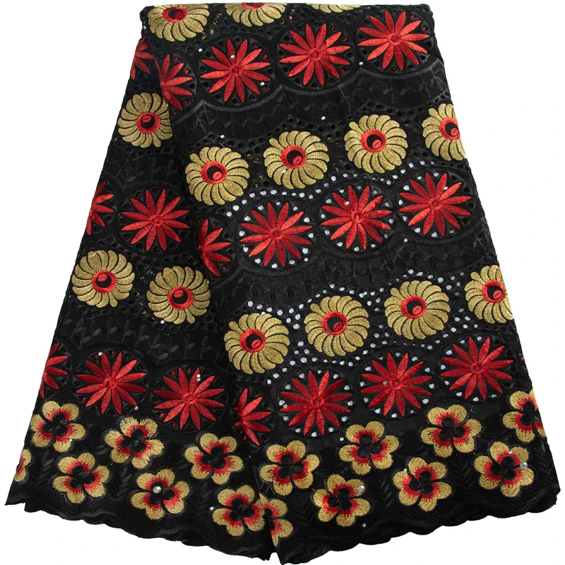 3212 African Swiss Cotton Lace Fabric 2023 High Quality Nigerian Embroidery Lace Fabric with Florals for DIY Wedding Dresses