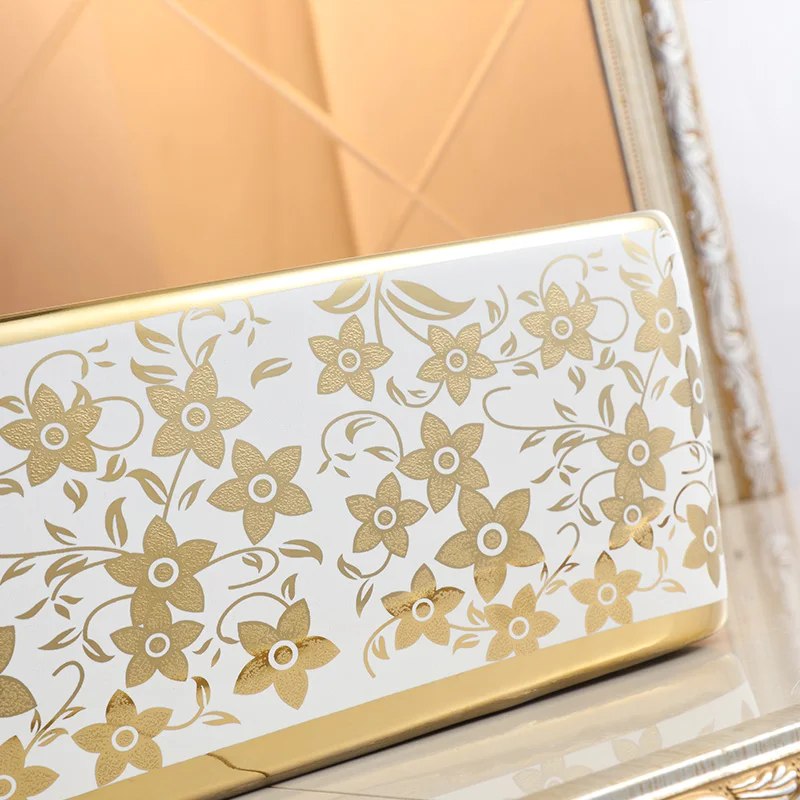 Modern Square Hand Wash Basin Lavabo Ceramic Gold Color Plated Countertop Bathroom Sink