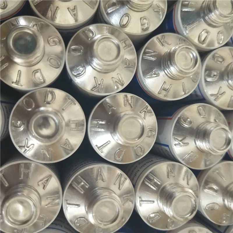 Embossing Logo Aluminum Tube Packing Bottom Filling AB Glue Sealant Aluminum Tube 50ml
