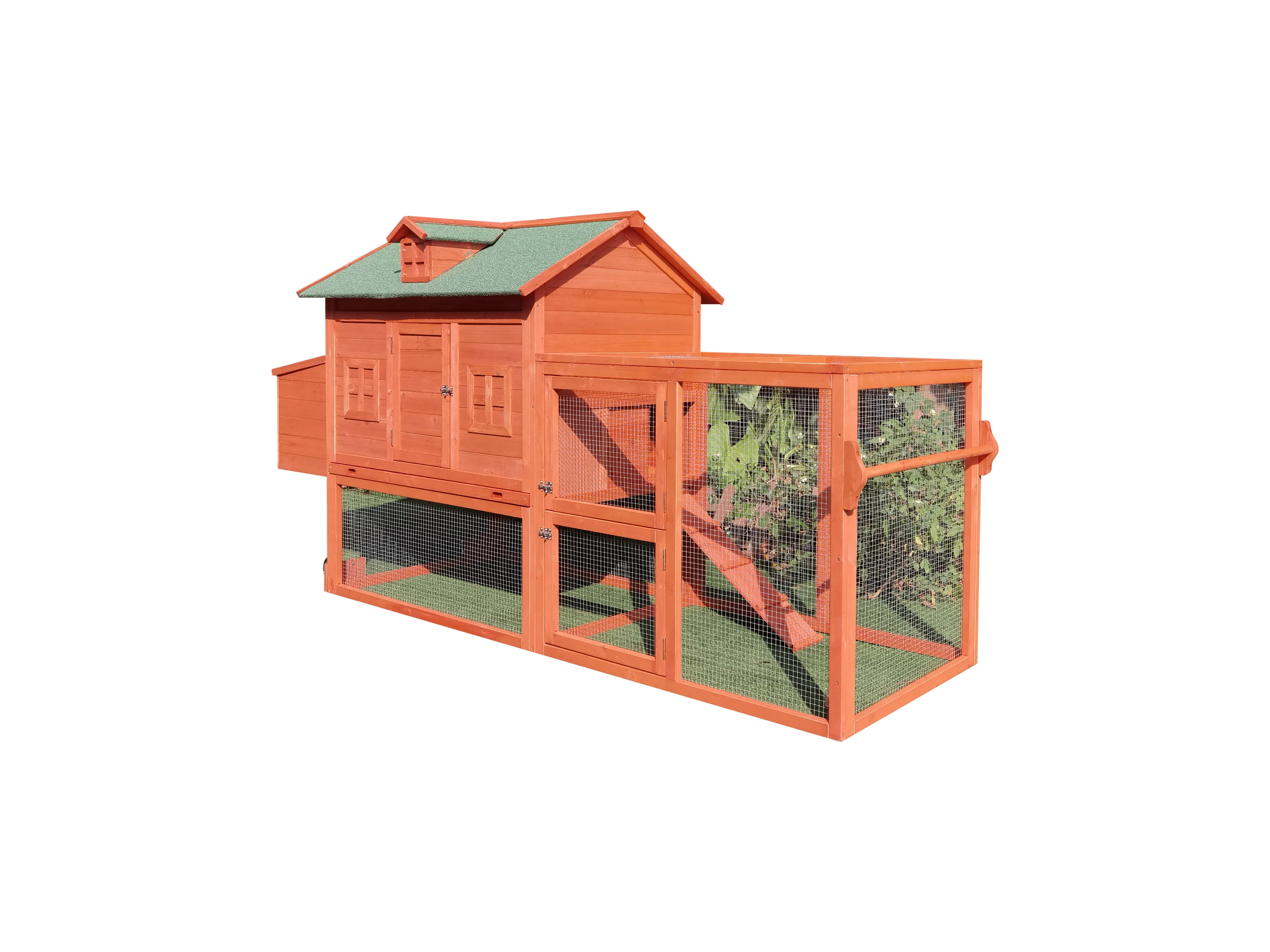 wooden chicken coop with wheels