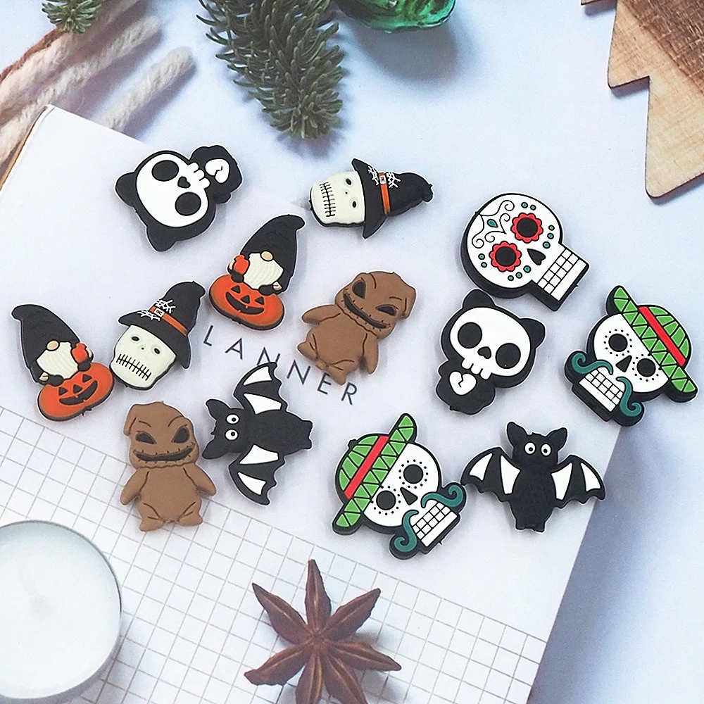 Custom Design BPA Free Easy String Pen Making DIY Jewelry Necklaces Halloween Skull Focal Bead