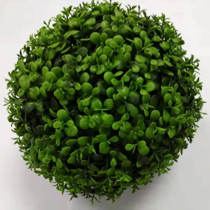 Factory Direct Sale Plastic Grass Artificial Boxwood Hedge Topiary Ball for Home Decoration Fire Resistant