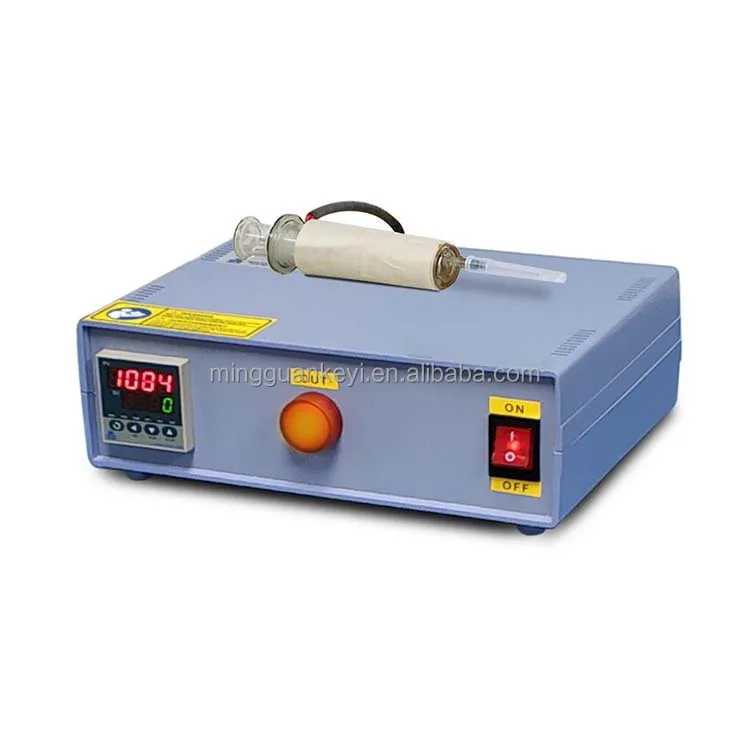 20ml heatable glass syringe up to 200C with precision temperature control unit for lab spin coating-EQ-Syringe20-GLH