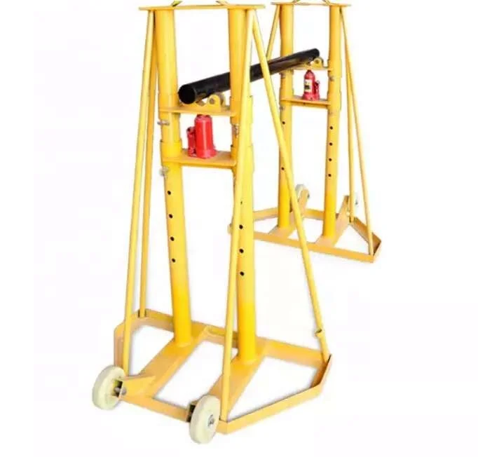 5ton Hydraulic Jack Stand 10t Adjustable Cable Reel Stand Optical Cable drum Stand Cable Tool