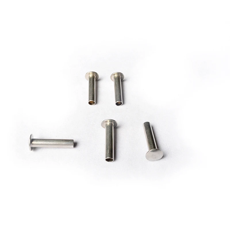 Carbon Steel Zinc Plated Semi Hollow Tubular Rivet Semi Tubular Rivet For Snap Button
