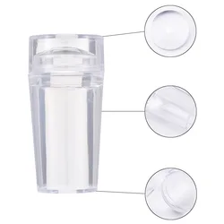 New Arrival 3.1cm Nail Art Stamper and Scraper Clear Silicone Stamping Jelly Transparent Nail Art Image Printer for DIY&Salon