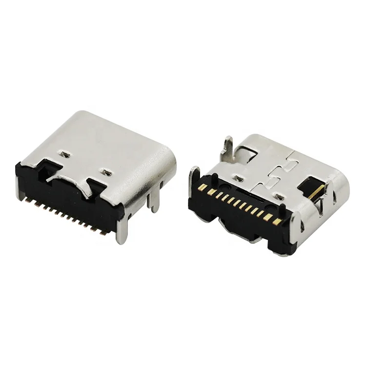  Устойчивое качество поверхностное крепление SMT 16P USB Тип C розетка Реверсивный разъем