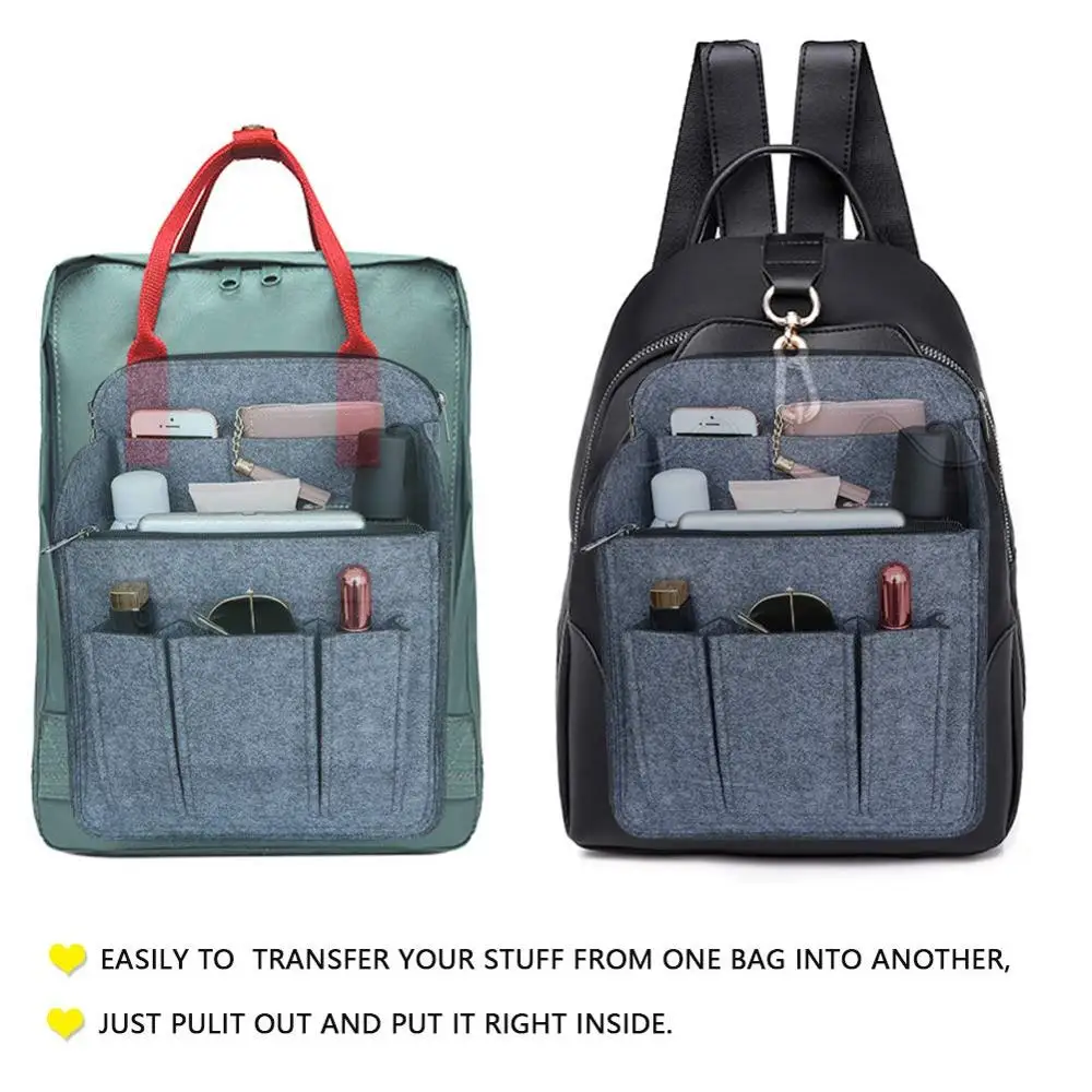 Felt Backpack Organizer Insert A4 Tall Purse Bag Organizer