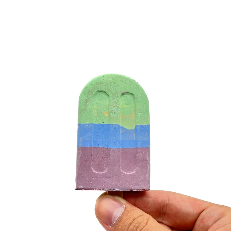 1 pcs Non-toxic OEM Multi-Colour Dustless outdoor High quality cheap dustless color educational  Sidewalk Popsicle Jumbo Chalk