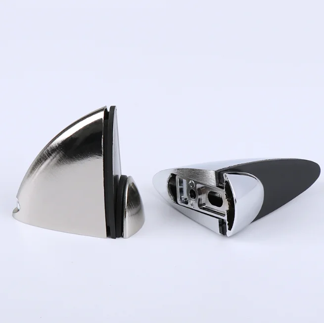 Chrome Zinc alloy Adjustable Glass shelf Support Holder Bracket Shelves Furniture Glass Clamp Clip