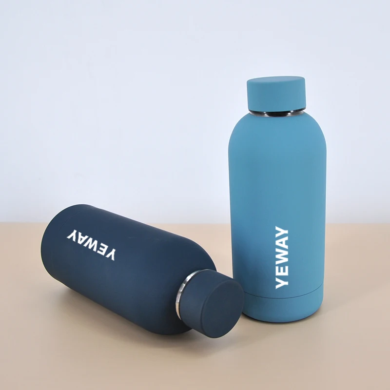 Yeway Tasse Copo 2022 new arrival Spray Rubber Painted Stainless Steel Sport Yoga Bottle Stainless Steel Sport Water Bottles