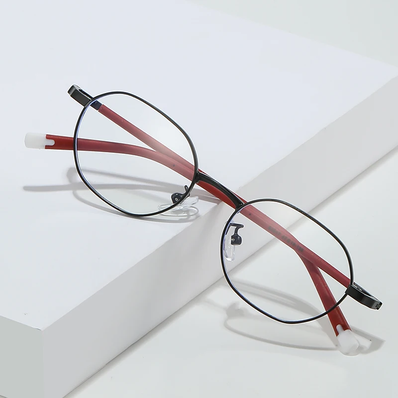 New design optical metal frame 2023 anti blue light glasses for kids silicon yewear frame for children