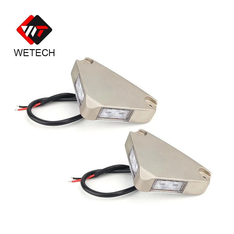 Wetech 12V 24V 36V LED Tail Lift Warning Light Rear Tail Lift Platform Safety Light Amber Strobe LED