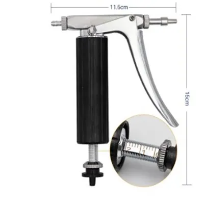 1ml 2ml  metal Stainless Steel K- type veterinary continuous injector vaccine syringe