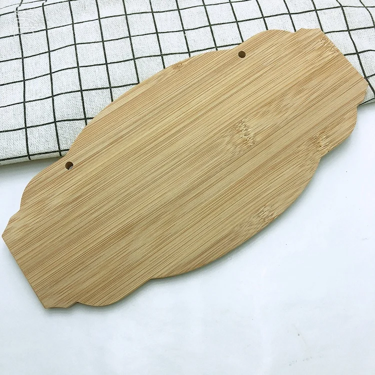 Unfinished bamboo Plaque Hanging Wall Door Sign Blank Rustic Wooden Blank Plaques Word Family Name Sign for Home/Office