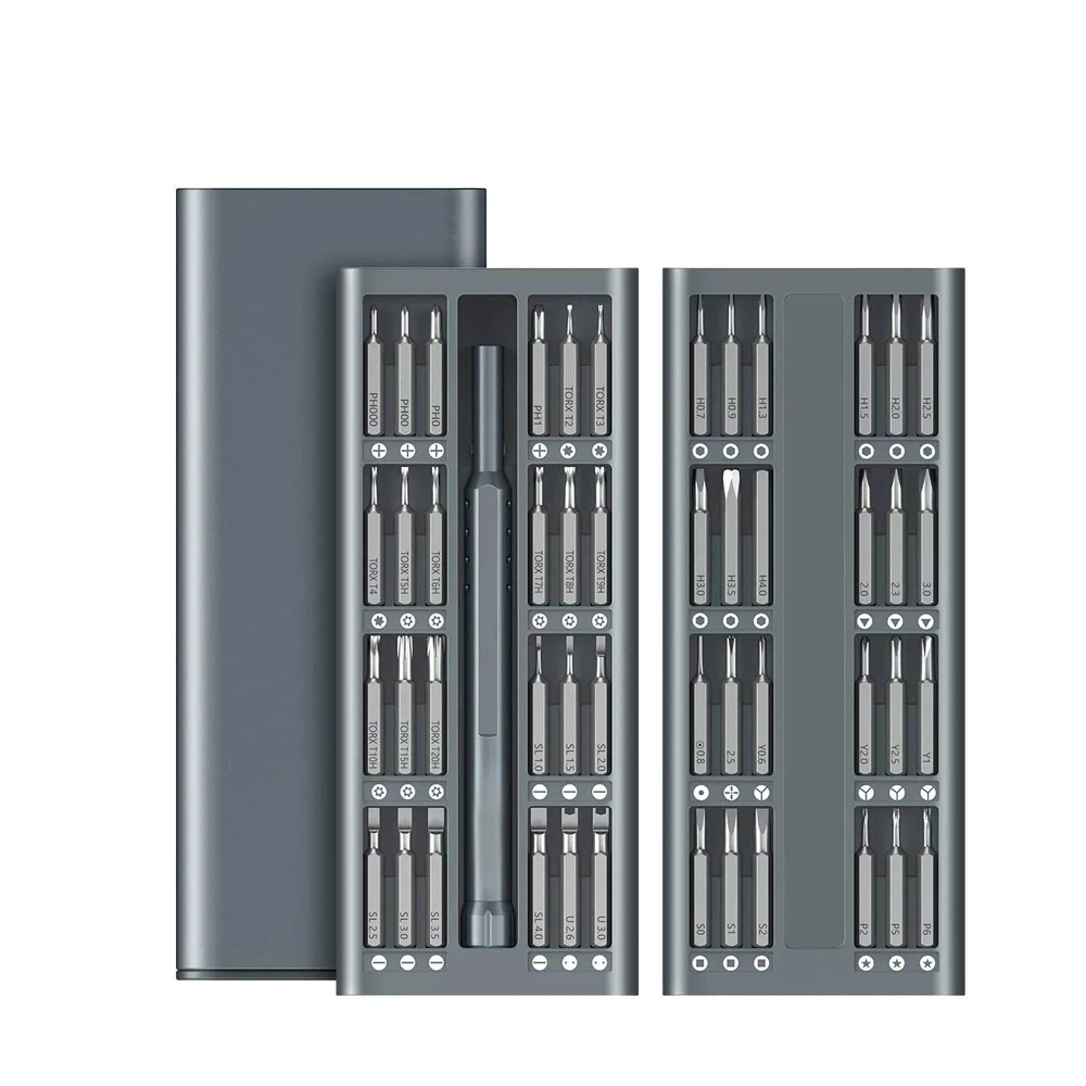 Portable DIY Aluminum Case 48 Bits Cellphone Camera Laptop Multi Magnetic Precision Screwdriver Set