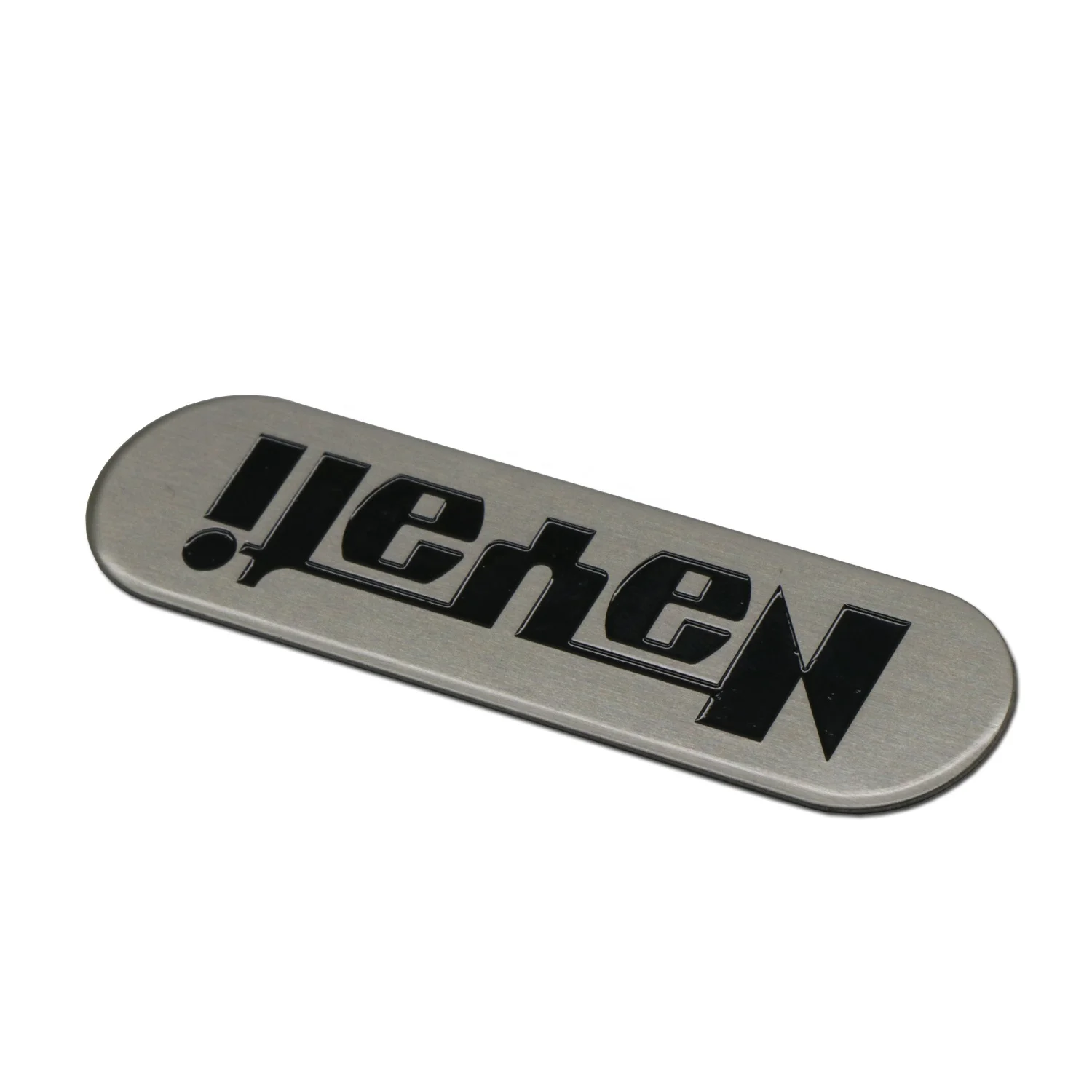 Custom Stainless Steel Etched Name Plate Round Metal Brushed Finish Nameplate for Elevator