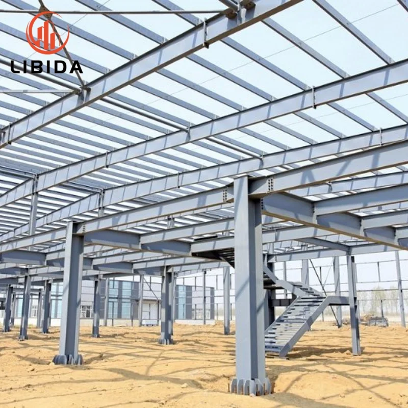 Chicken coop prefabricated steel structure warehouse building workshop with storage