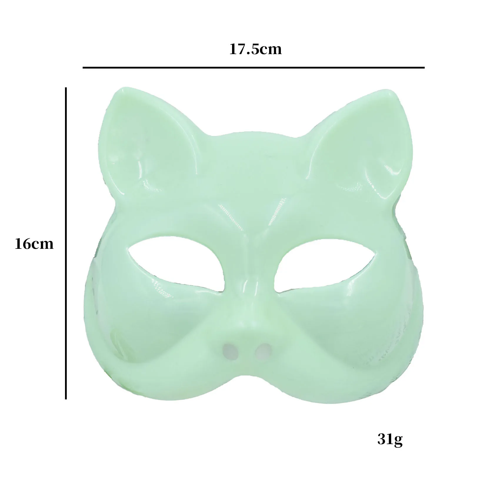 Unique Luminous Cat Mask Half Face Animal Head Mask Masquerade Costume Dance Party For Kids Adults