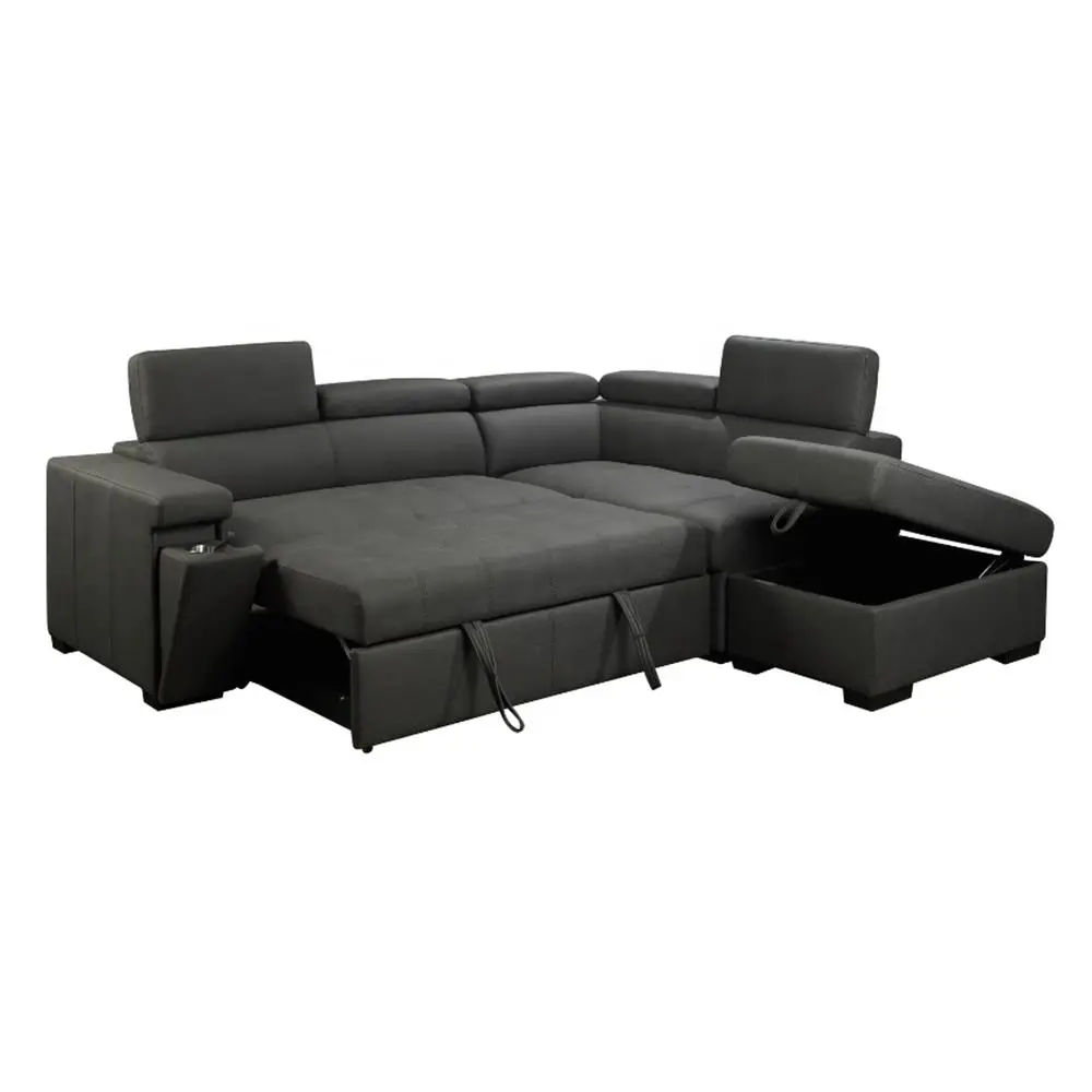 Furniture Factory sale the latest design of three people sitting living room fabric sofa round armrest sofa bed