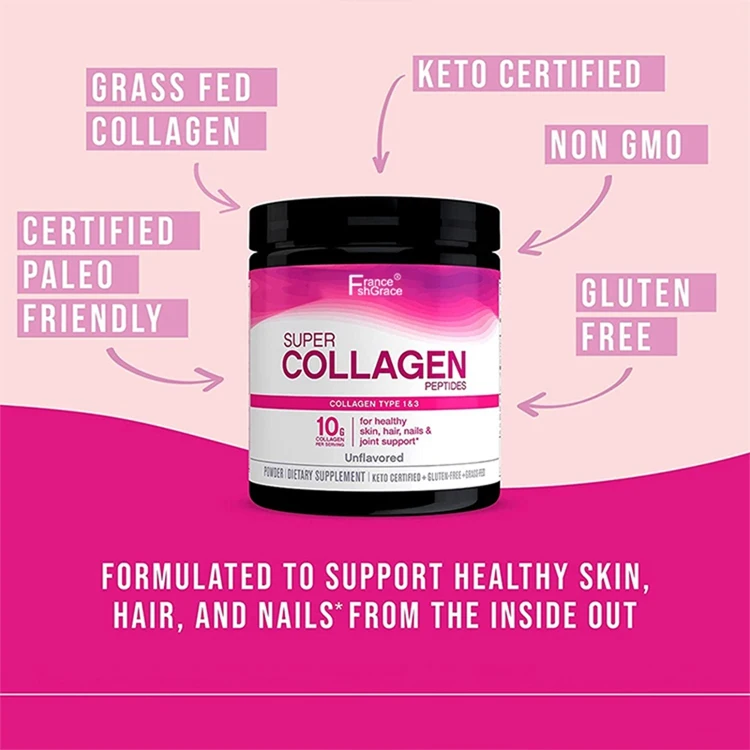 Dietary supplement super original collagen peptides support healthy skinhair and nailsfrom the inside out