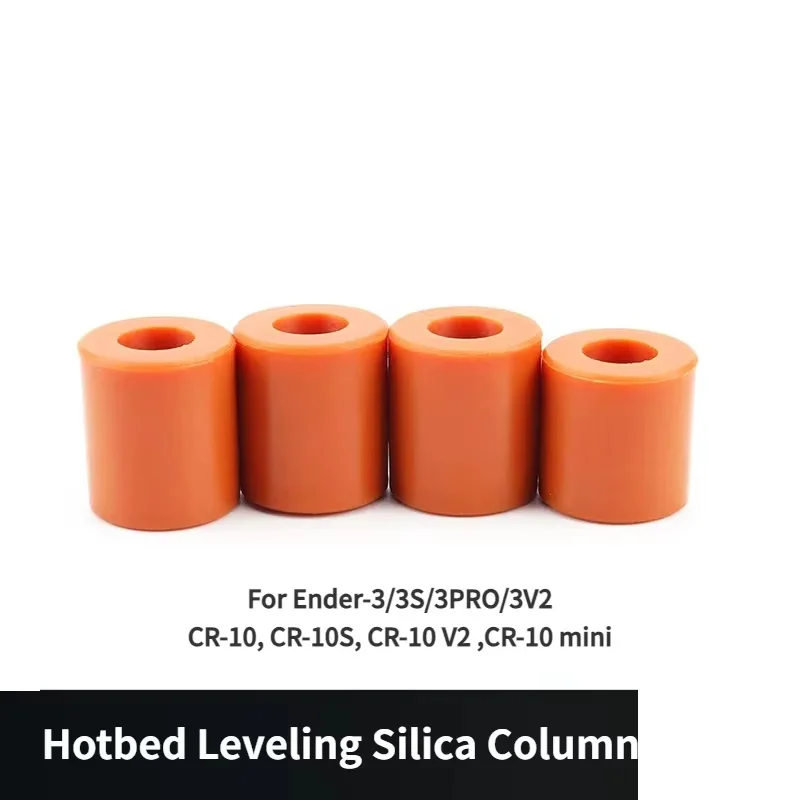 Official 4pcs 3D Printer Silicone Solid Spacer High Temperature Hot Bed Leveling Column for CR10 Ender3 3d  Parts